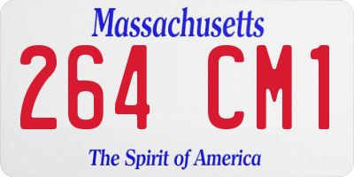 MA license plate 264CM1
