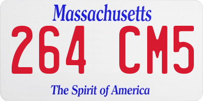 MA license plate 264CM5