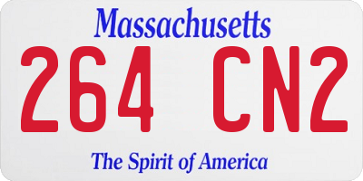MA license plate 264CN2