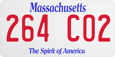 MA license plate 264CO2