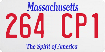 MA license plate 264CP1