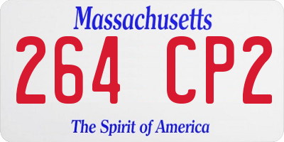 MA license plate 264CP2