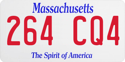 MA license plate 264CQ4