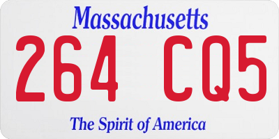 MA license plate 264CQ5