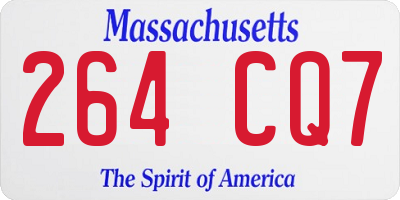 MA license plate 264CQ7