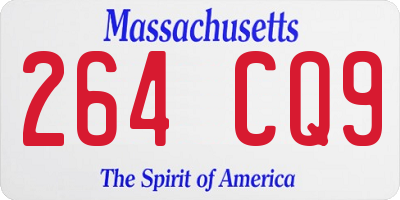 MA license plate 264CQ9