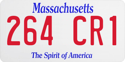 MA license plate 264CR1