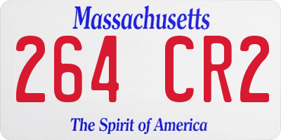 MA license plate 264CR2