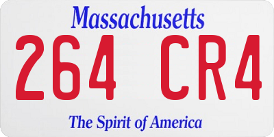 MA license plate 264CR4