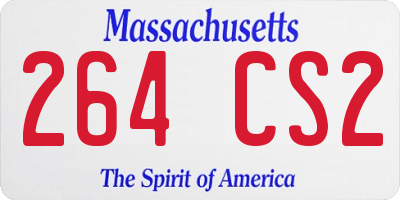 MA license plate 264CS2