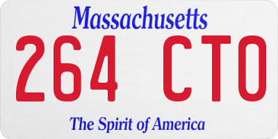MA license plate 264CT0