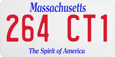 MA license plate 264CT1