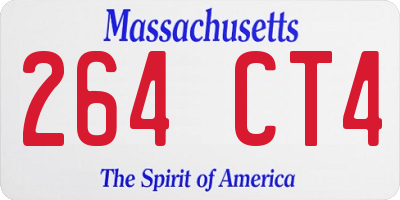 MA license plate 264CT4