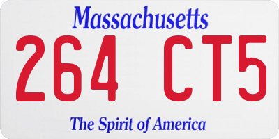 MA license plate 264CT5
