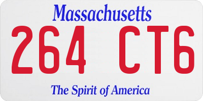 MA license plate 264CT6