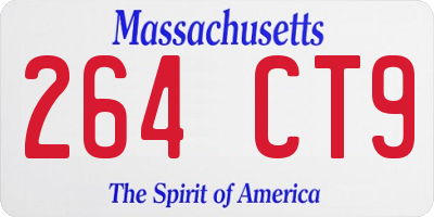 MA license plate 264CT9