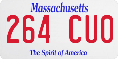 MA license plate 264CU0