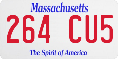 MA license plate 264CU5