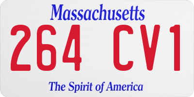 MA license plate 264CV1