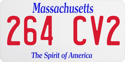 MA license plate 264CV2