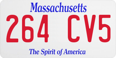 MA license plate 264CV5