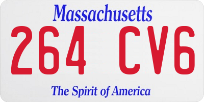 MA license plate 264CV6