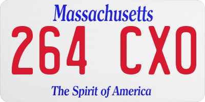MA license plate 264CX0