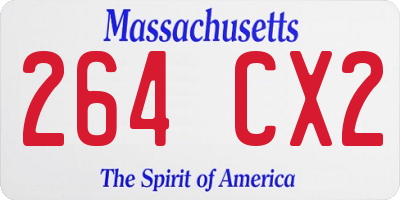MA license plate 264CX2