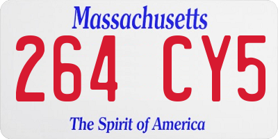 MA license plate 264CY5