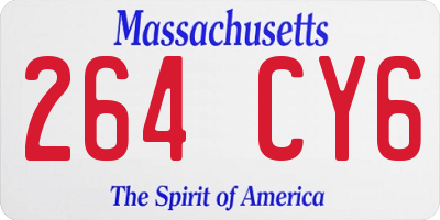 MA license plate 264CY6