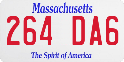 MA license plate 264DA6