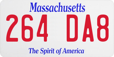 MA license plate 264DA8