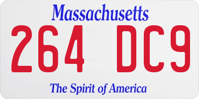 MA license plate 264DC9