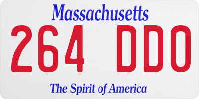 MA license plate 264DD0