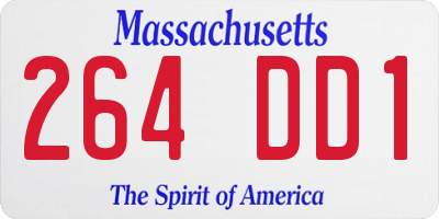 MA license plate 264DD1