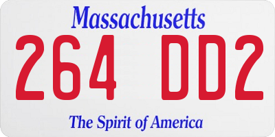 MA license plate 264DD2