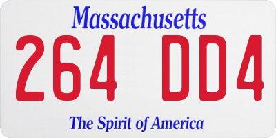 MA license plate 264DD4