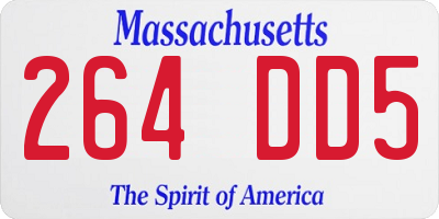 MA license plate 264DD5
