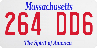 MA license plate 264DD6