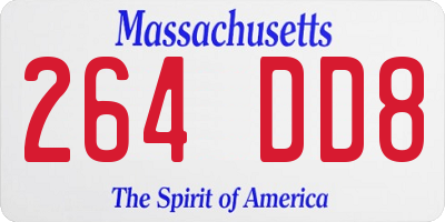 MA license plate 264DD8