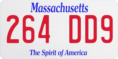MA license plate 264DD9