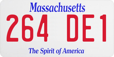 MA license plate 264DE1