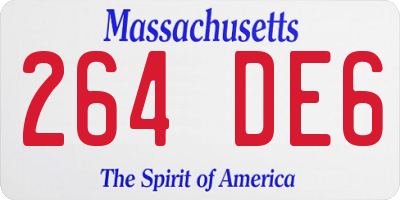 MA license plate 264DE6