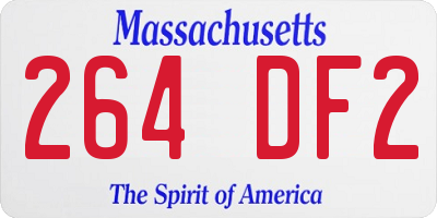 MA license plate 264DF2
