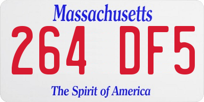 MA license plate 264DF5