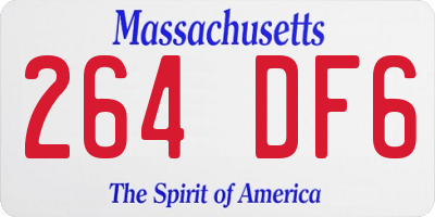 MA license plate 264DF6