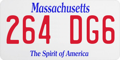 MA license plate 264DG6