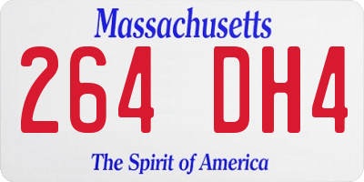 MA license plate 264DH4