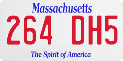 MA license plate 264DH5