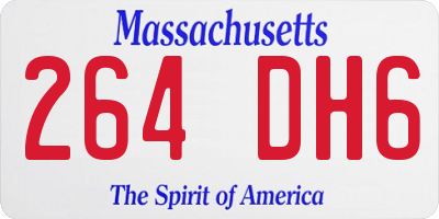 MA license plate 264DH6